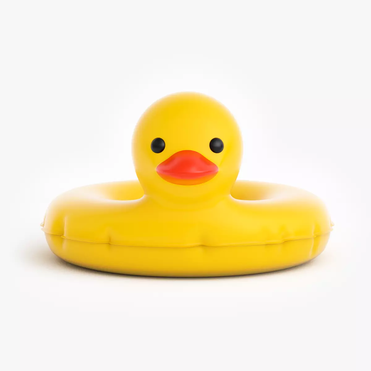 Duck Pool Float Inflatable Toy Swimming Tube Low-poly 3D model_0