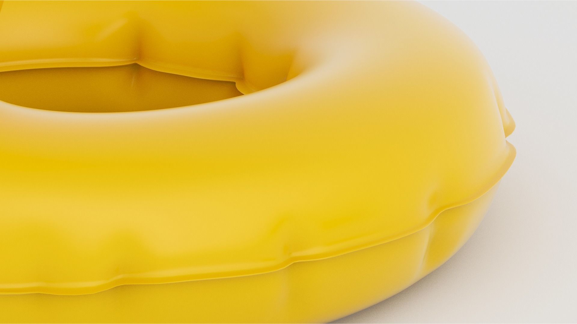 Duck Pool Float Inflatable Toy Swimming Tube Low-poly 3D model_4