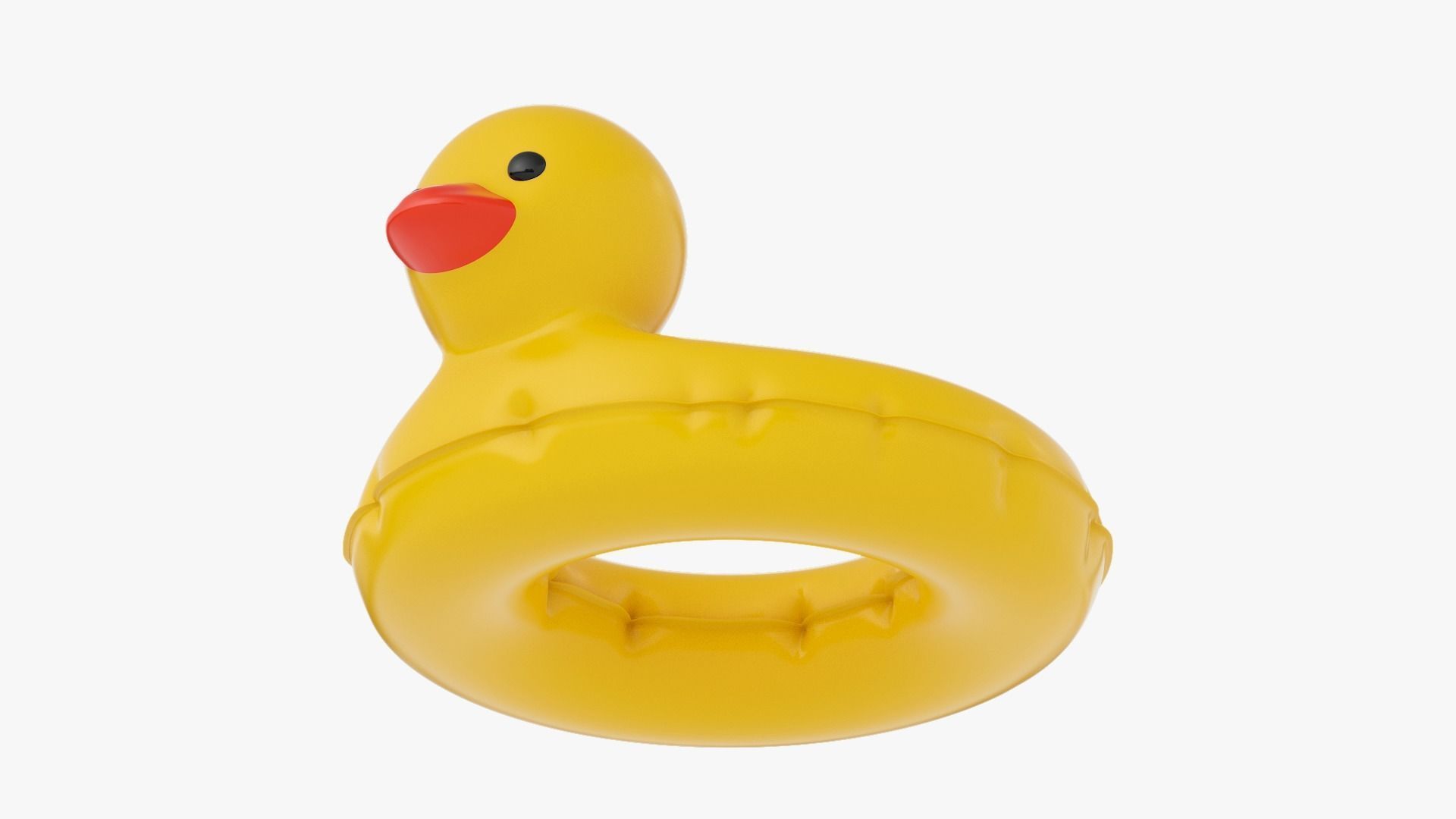 Duck Pool Float Inflatable Toy Swimming Tube Low-poly 3D model_6