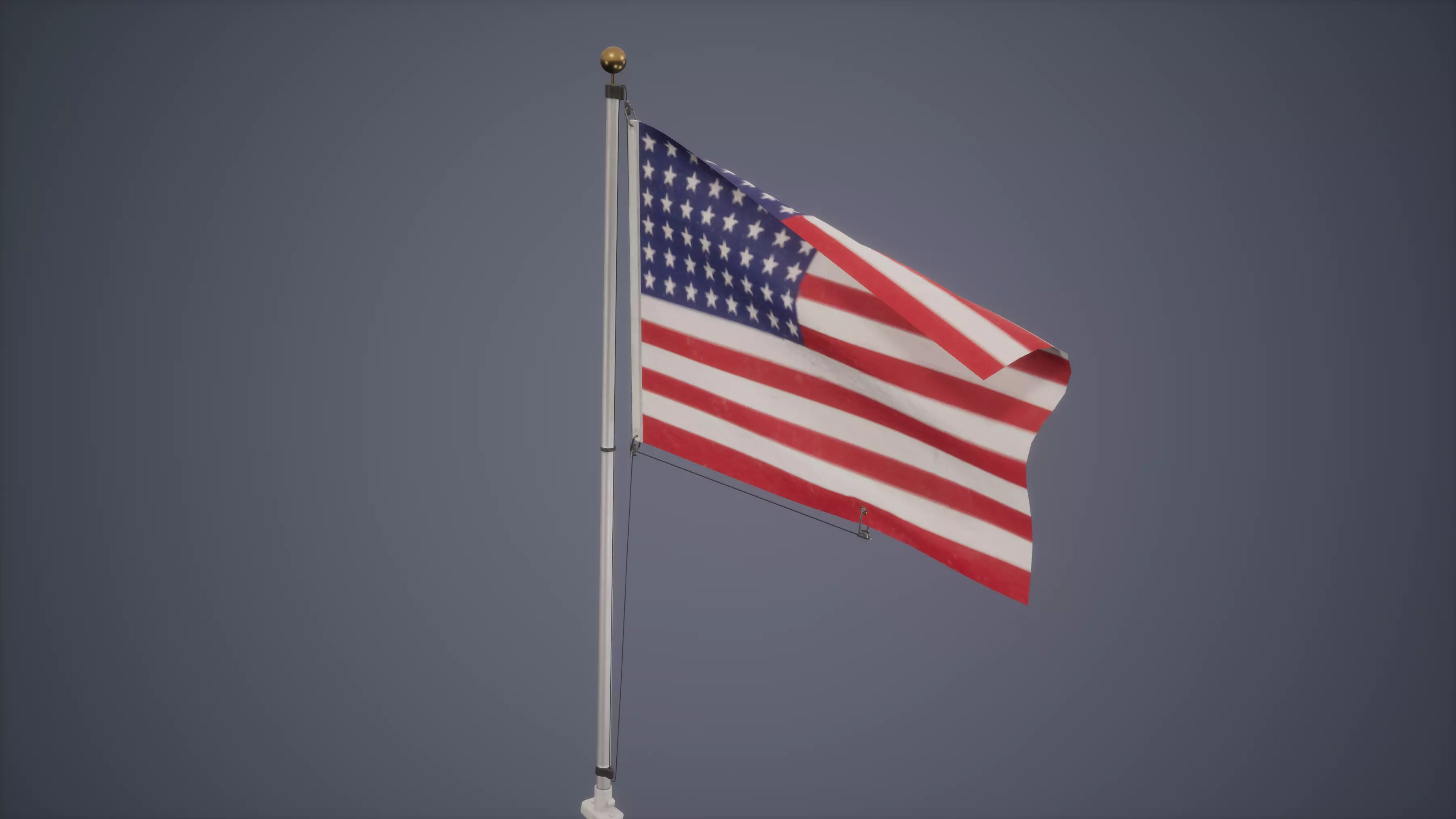 3D model Flag Low Poly Game Ready american - american VR / AR / low ...