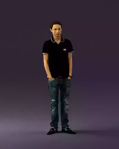 Man in jeans black philip plein 0727