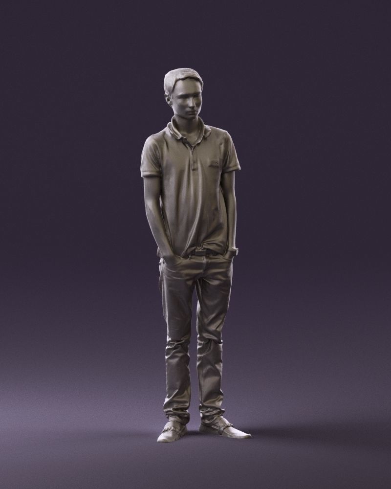 Man in jeans black philip plein 0727 3D Print Ready 3D print model_2