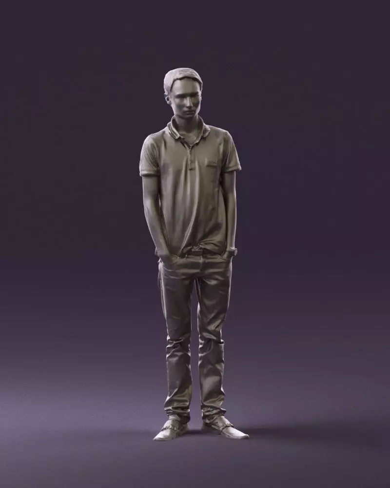 Man in jeans black philip plein 0727 3D Print Ready 3D print model_0