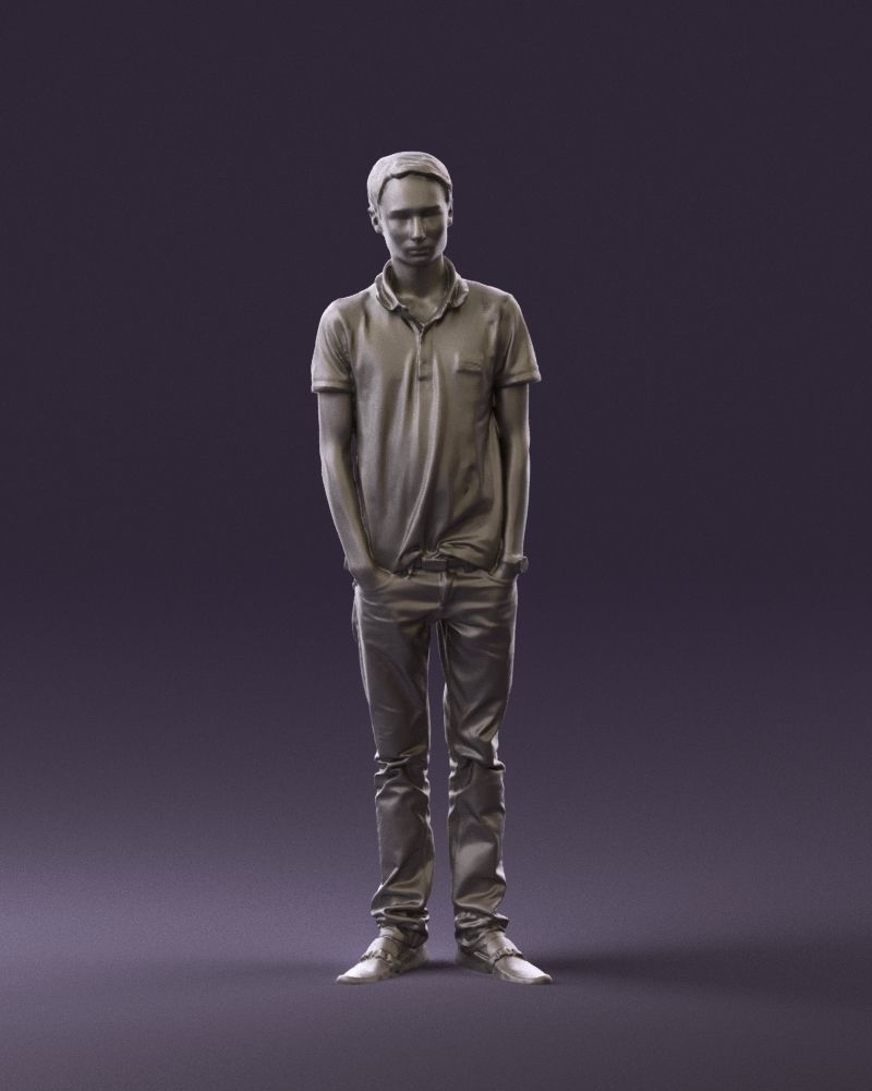 Man in jeans black philip plein 0727 3D Print Ready 3D print model_22