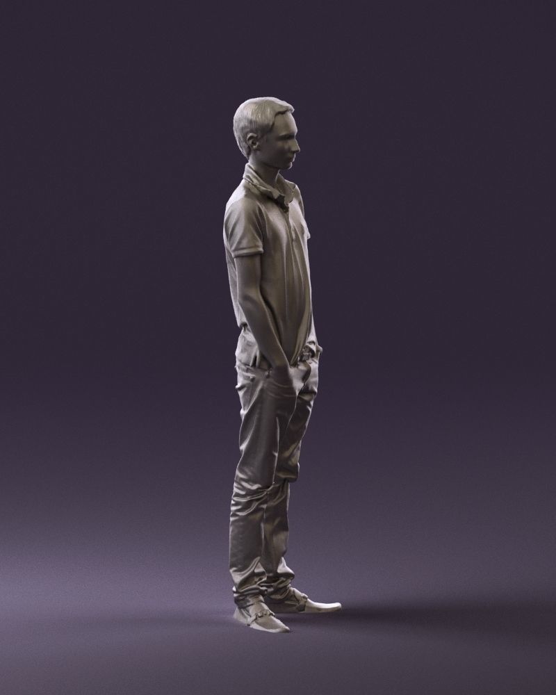 Man in jeans black philip plein 0727 3D Print Ready 3D print model_6