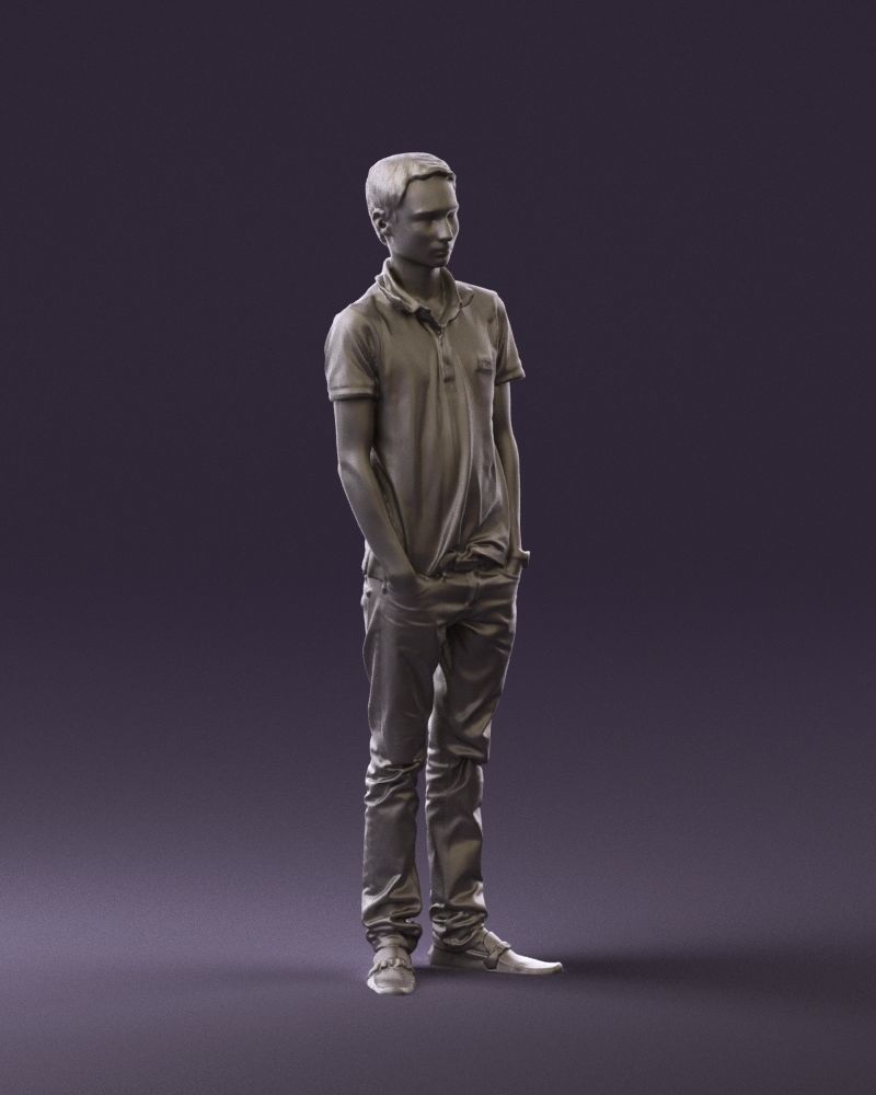 Man in jeans black philip plein 0727 3D Print Ready 3D print model_4