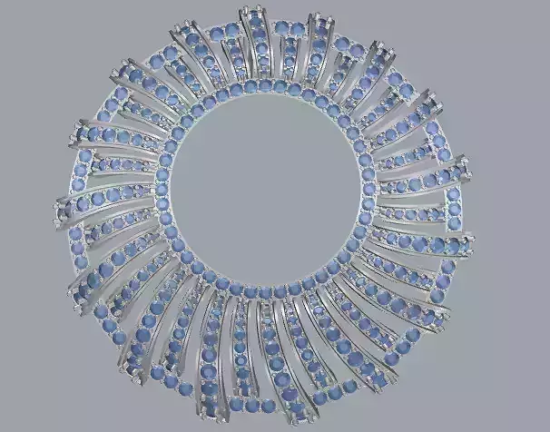 Pave Diamond Sterling Silver Round Geometrical Pendant Jewelry