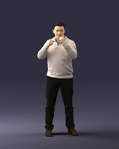 Man sweater boxer rack 0742 3D model