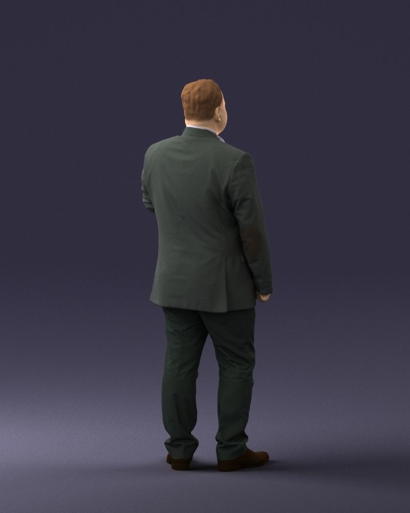 Mustachioed plump man suit 0739 3D Print Ready 3D print model_15