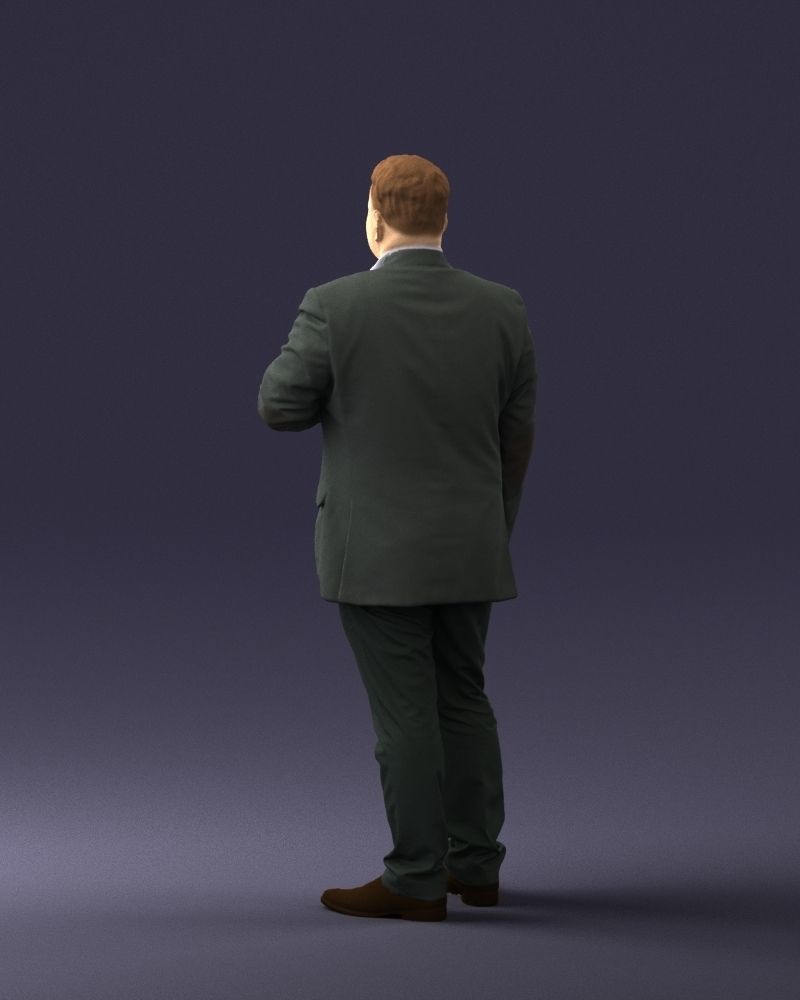 Mustachioed plump man suit 0739 3D Print Ready 3D print model_11