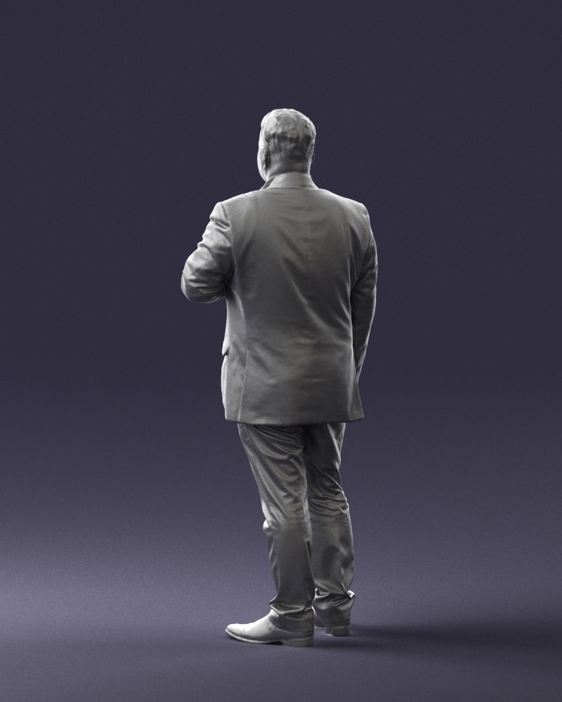 Mustachioed plump man suit 0739 3D Print Ready 3D print model_10