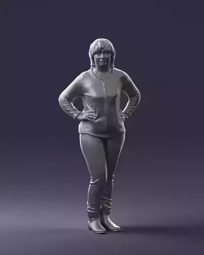 Woman leotard and sweater 0738 3D Print Ready