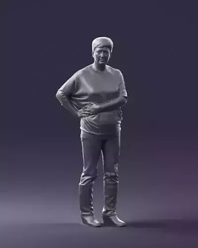 Woman trousers and sweater 0740 3D Print Ready