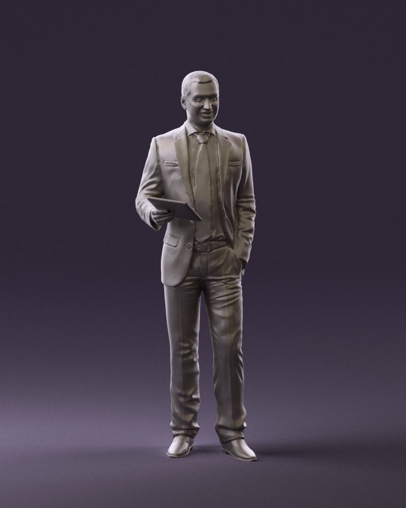 Man in blue suit ipad 0746 3D Print Ready 3D print model_2