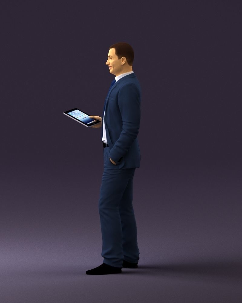 Man in blue suit ipad 0746 3D Print Ready 3D print model_17