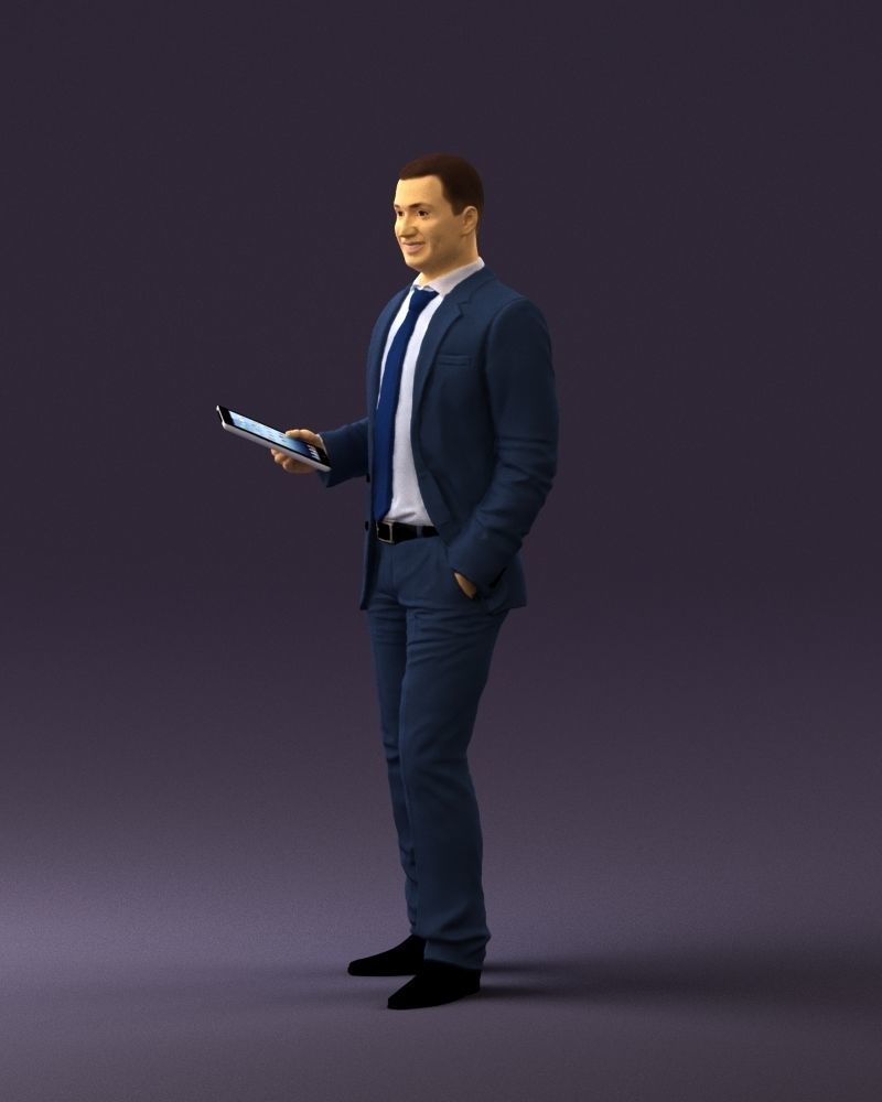 Man in blue suit ipad 0746 3D Print Ready 3D print model_19