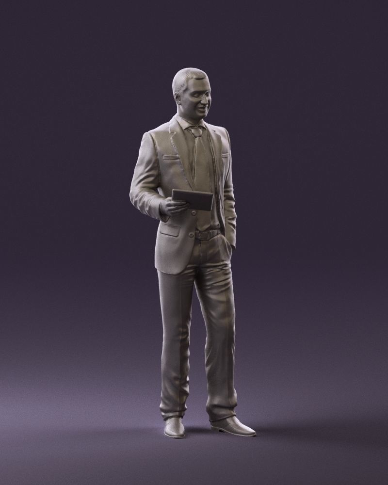 Man in blue suit ipad 0746 3D Print Ready 3D print model_4
