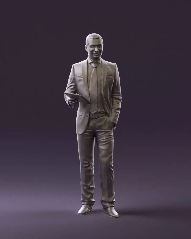 Man in blue suit ipad 0746 3D Print Ready 3D print model_0
