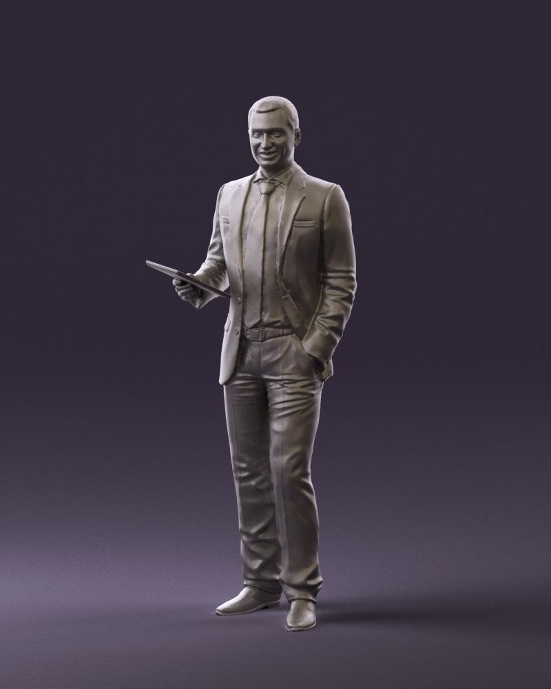 Man in blue suit ipad 0746 3D Print Ready 3D print model_20