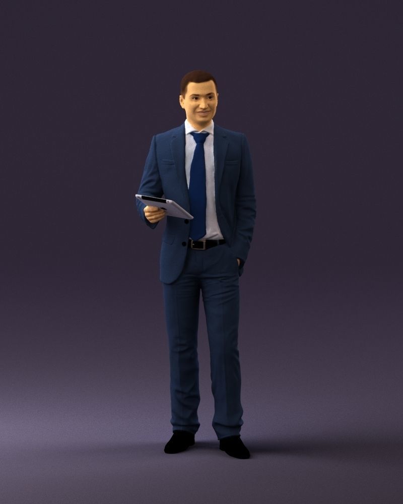Man in blue suit ipad 0746 3D Print Ready 3D print model_25