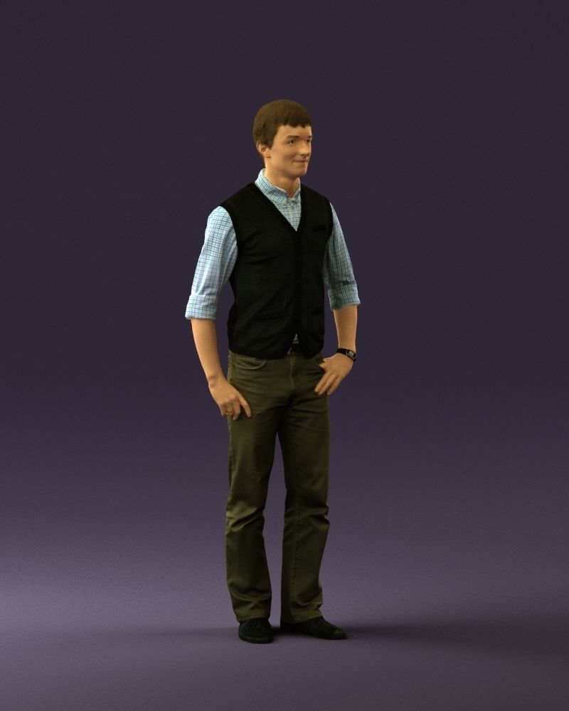 Man in green jeans 0747 3D Print Ready 3D print model_5