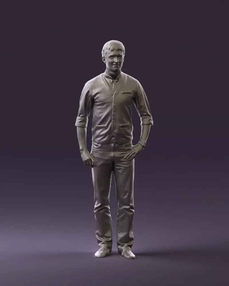 Man in green jeans 0747 3D Print Ready 3D print model_0