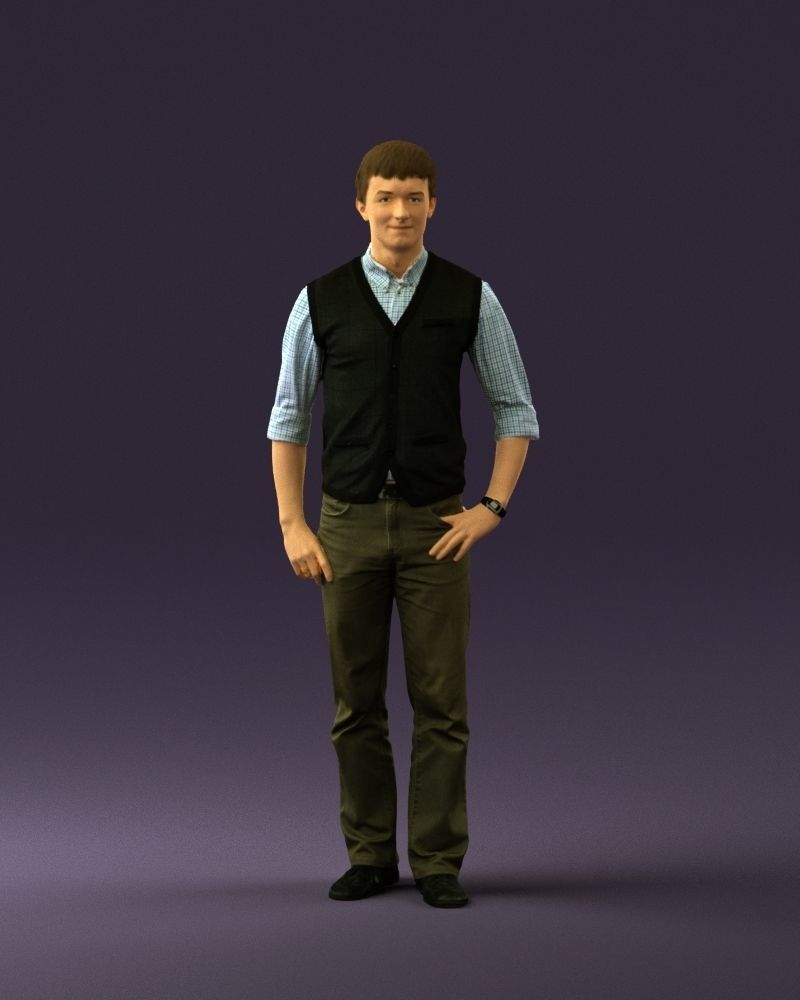 Man in green jeans 0747 3D Print Ready 3D print model_23