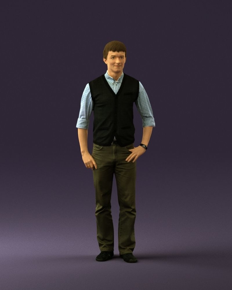 Man in green jeans 0747 3D Print Ready 3D print model_25