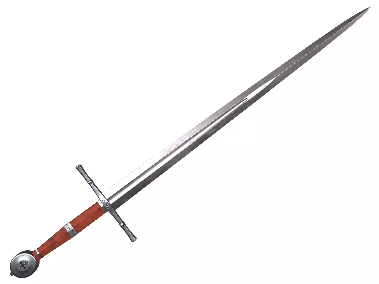 Medieval sword Low-poly 3D model