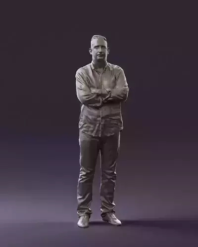 Man in green yellow tshirt 0765 3D Print Ready