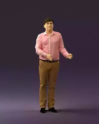 Man in pink tshirt 0756