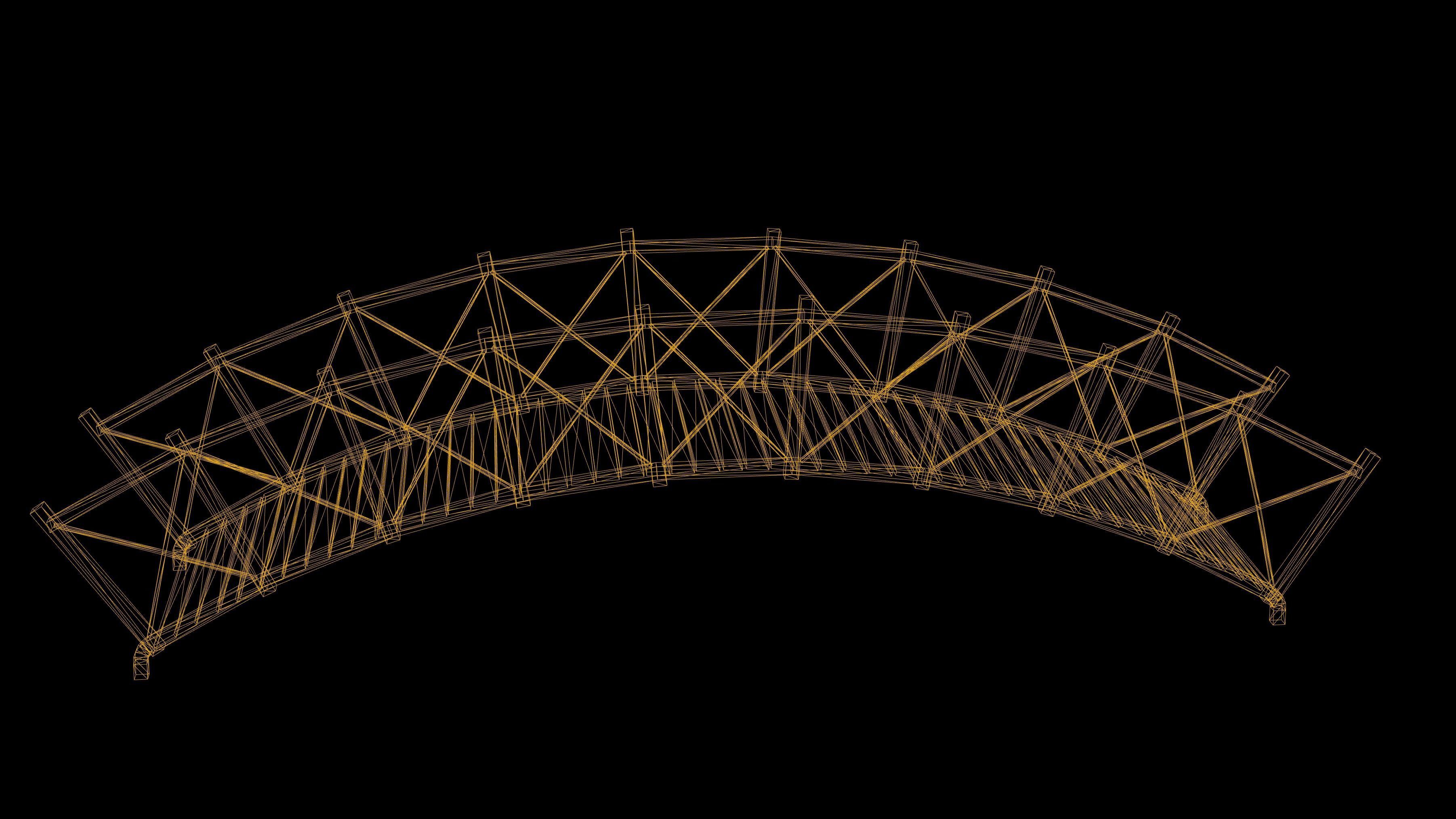 Forest Bridge Low Poly Game Ready Low-poly 3D model_3