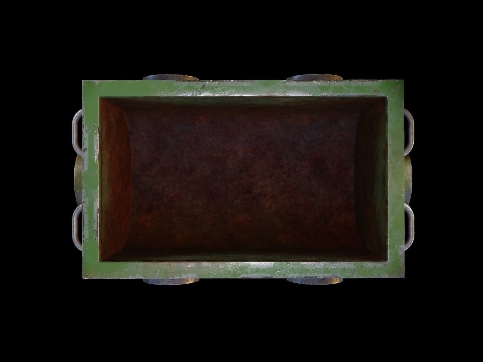 Mining cart Low-poly 3D model_4