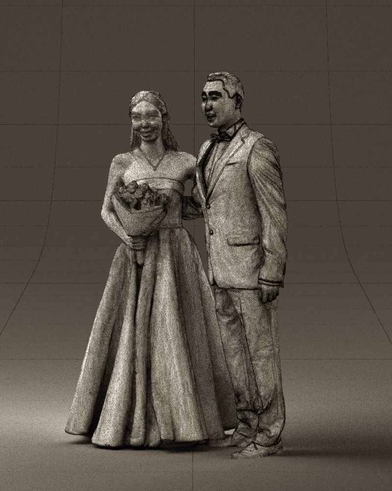 Wedding man and woman 0777 3D model_32