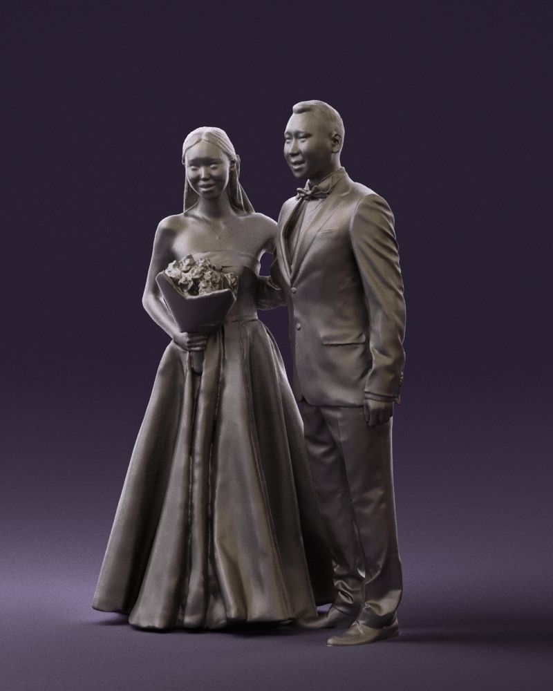 Wedding man and woman 0777 3D model_31