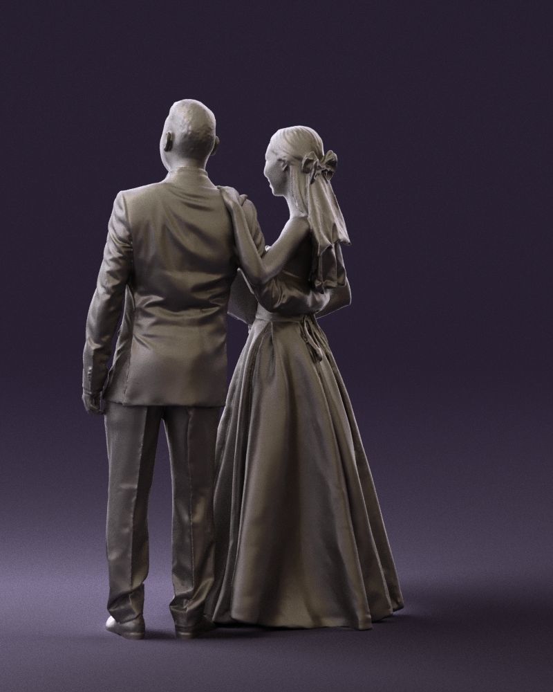 Wedding man and woman 0777 3D model_22