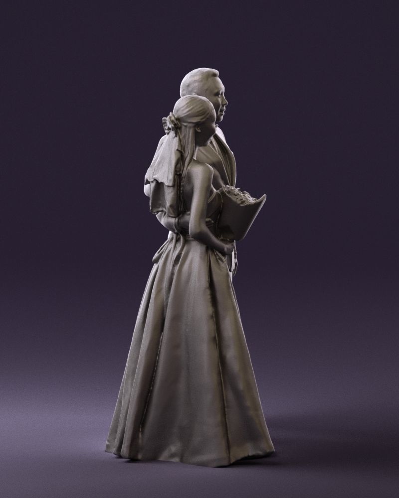 Wedding man and woman 0777 3D model_13