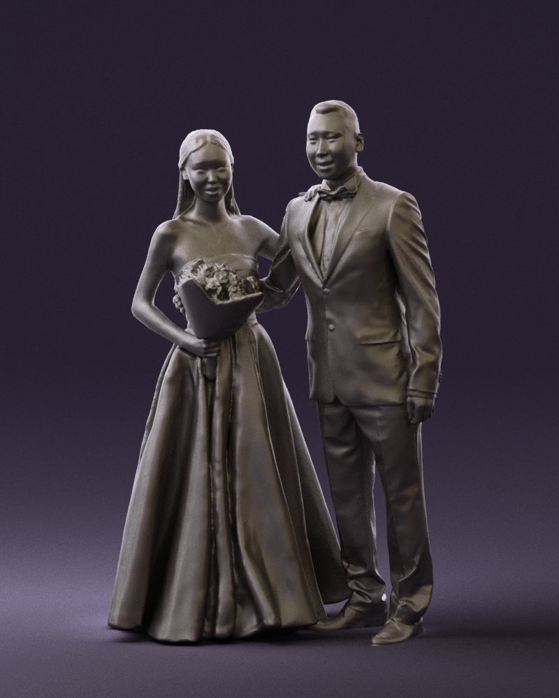 Wedding man and woman 0777 3D model_34