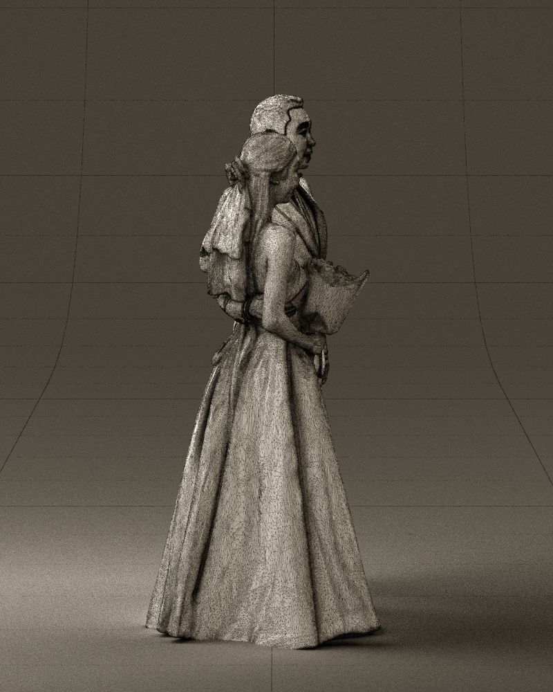 Wedding man and woman 0777 3D model_14