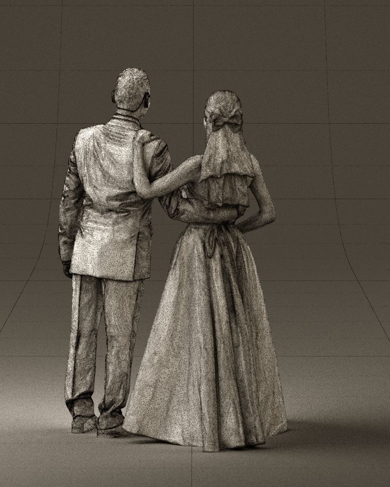 Wedding man and woman 0777 3D model_20