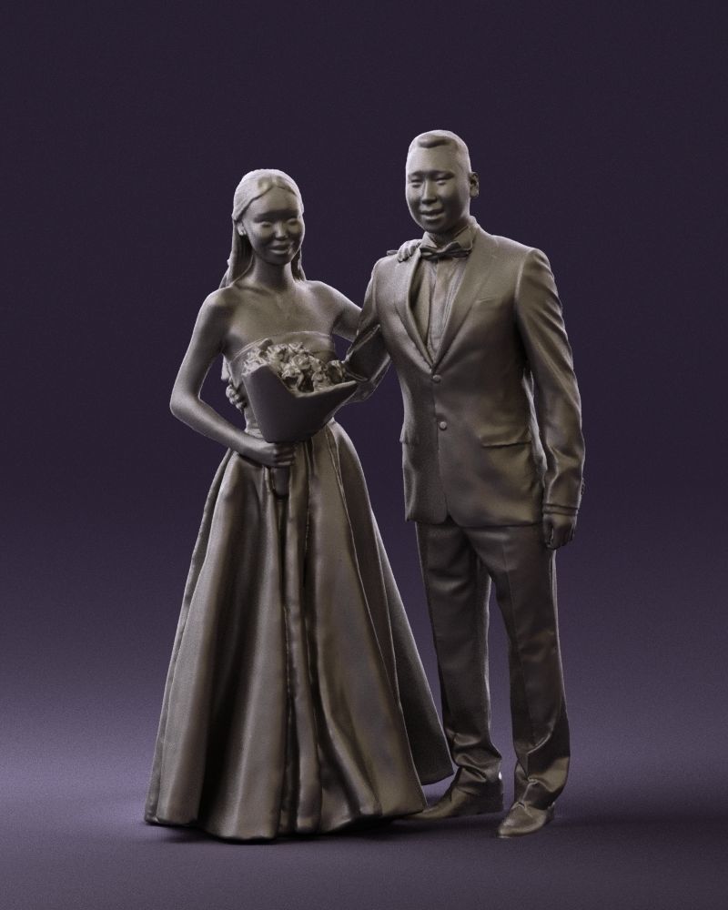 Wedding man and woman 0777 3D model_1