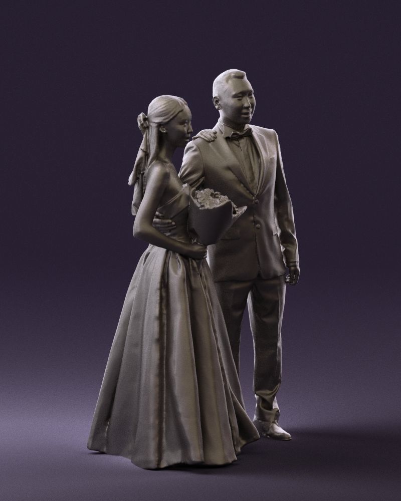 Wedding man and woman 0777 3D model_10