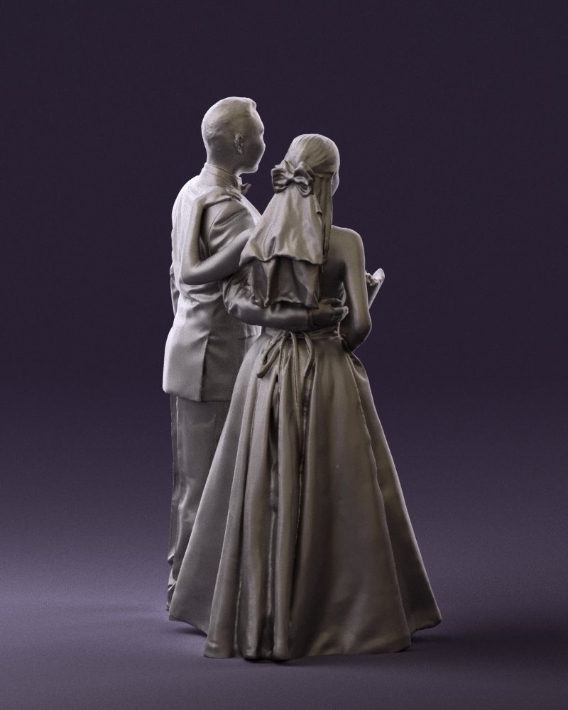 Wedding man and woman 0777 3D model_16