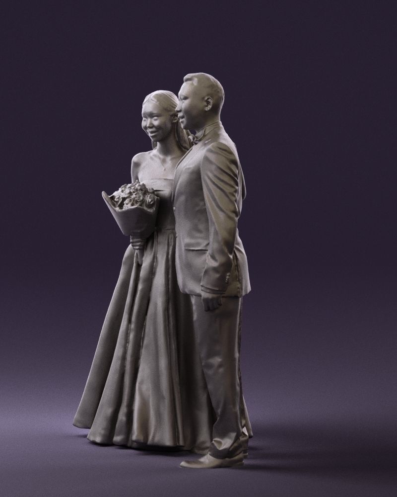 Wedding man and woman 0777 3D model_28