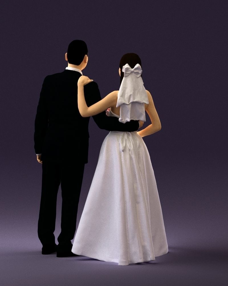 Wedding man and woman 0777 3D model_18