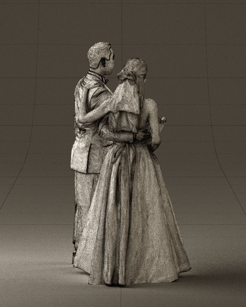 Wedding man and woman 0777 3D model_17