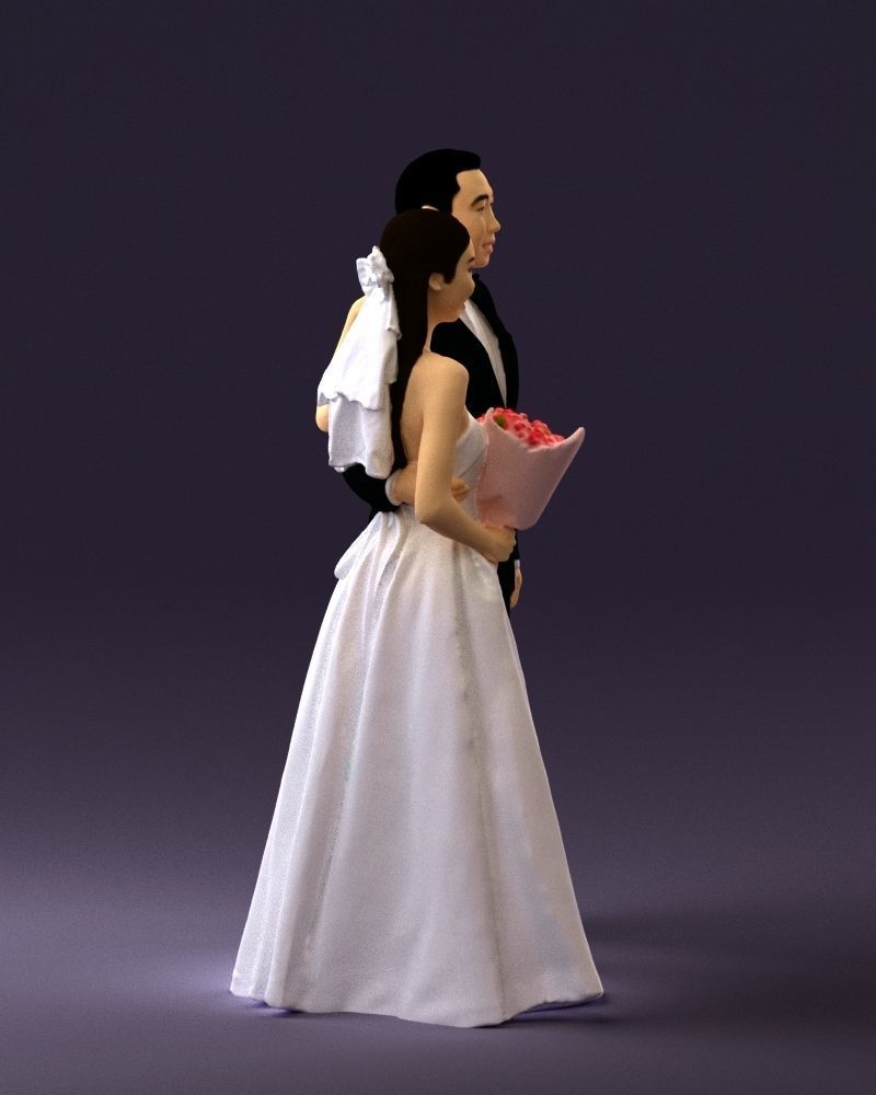 Wedding man and woman 0777 3D model_12