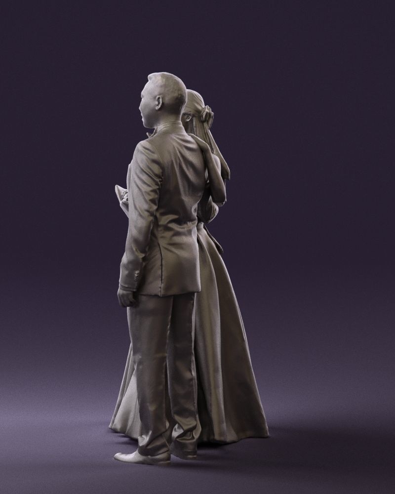 Wedding man and woman 0777 3D model_25