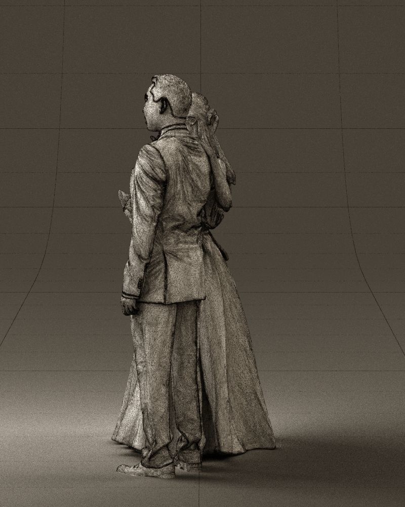 Wedding man and woman 0777 3D model_26