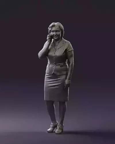 Woman in yellow skirt 0782 3D Print Ready